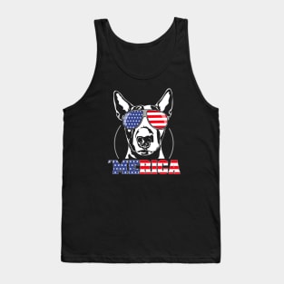 Proud Bull Terrier American Flag Merica dog Tank Top